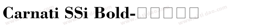 Carnati SSi Bold字体转换